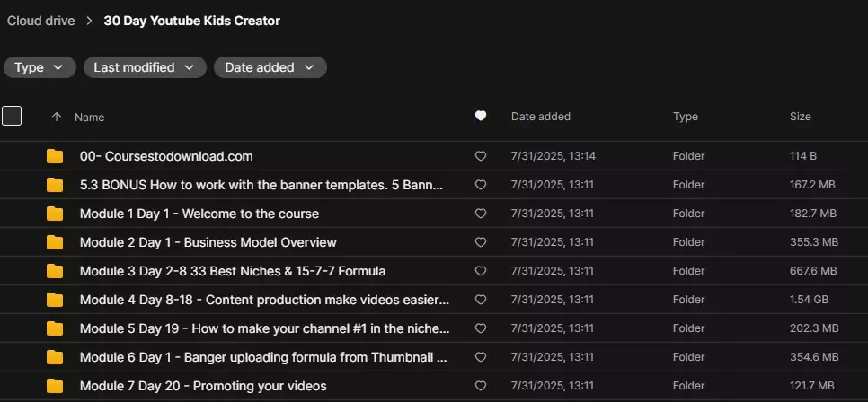 30 Day Youtube Kids Creator