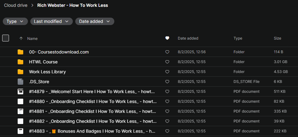 Rich Webster - How To Work Less
